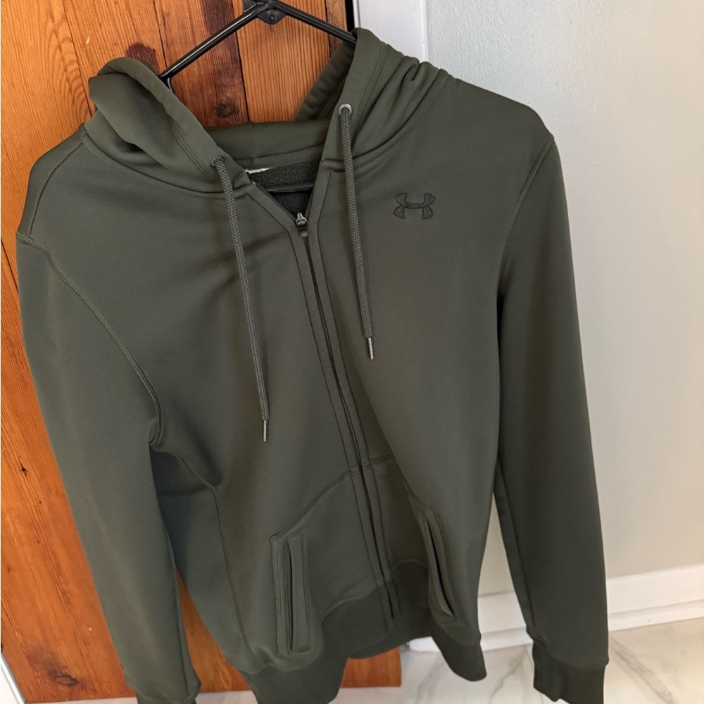 Under Armour Forest Green Zip-Up Hoodie
